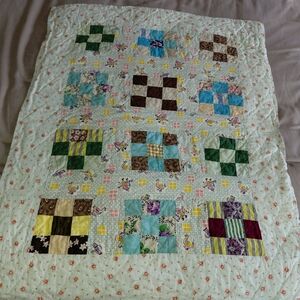 Vintage 1930's 9 Square Baby Quilt